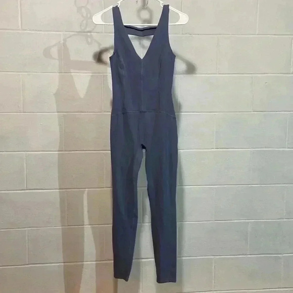 Free People Movement Never Better One-Piece Jumpsuit in Slate Grey NWOT Athletic - Picture 2 of 8
